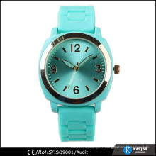 Montre de poche en silicone turquoise, fabricants de montres en Chine